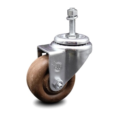 Service Caster 3.5 Inch High Temp Glass Filled Nylon Wheel Swivel 10mm Threaded Stem Caster SCC SCC-TS20S3514-GFNSHT-M1015